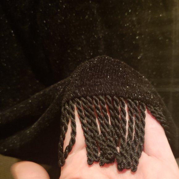 Indigo Moon Black sparkle & fringe skirt - Picture 3 of 6